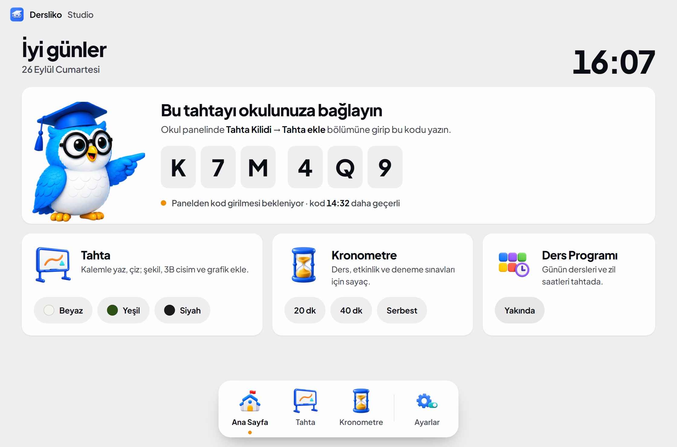 Altı haneli kodla panele bağla