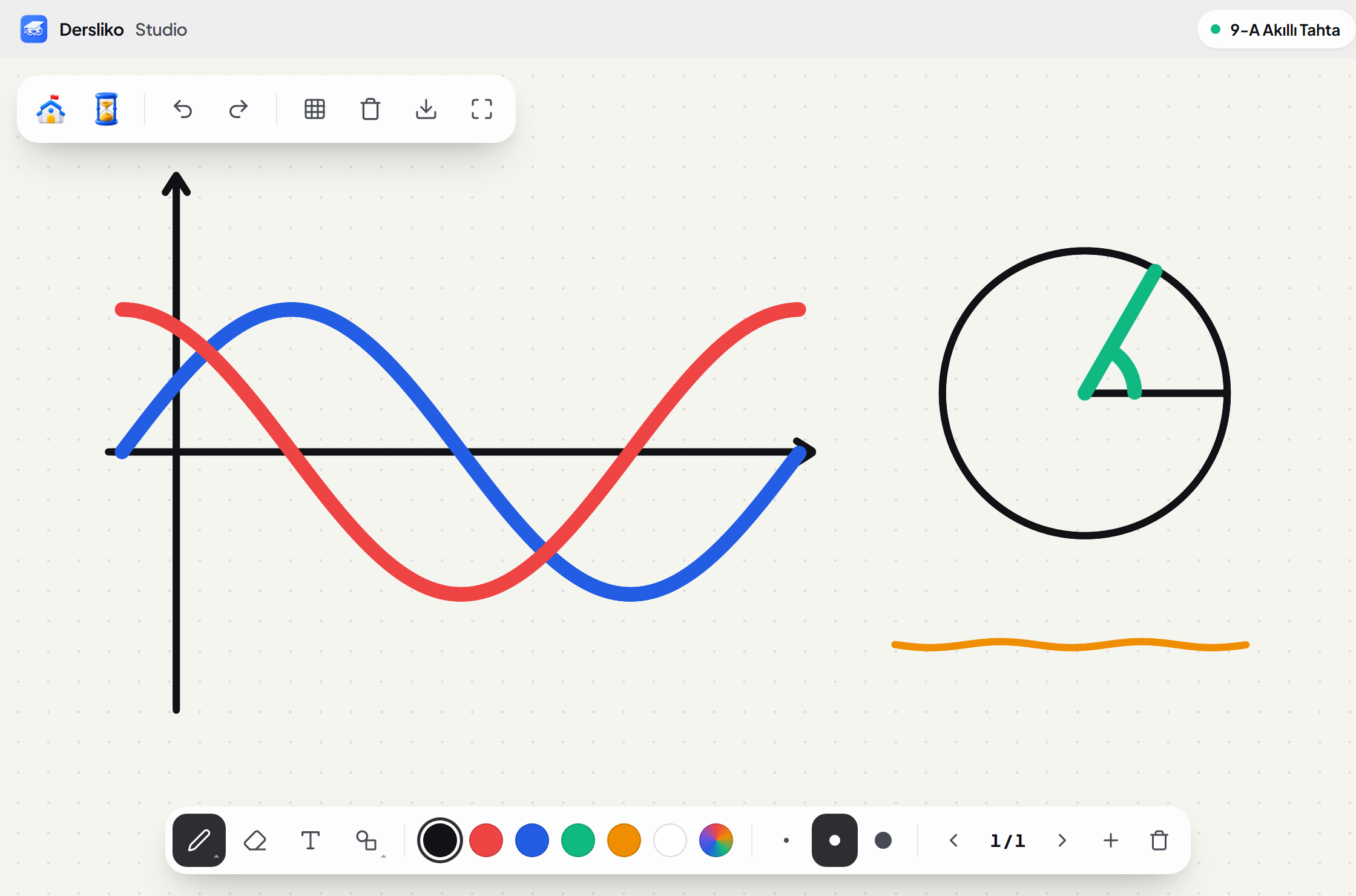 Kalemle yaz, çiz; şekil ve grafik ekle